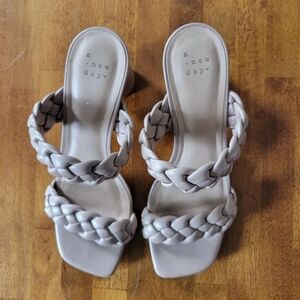 a new day braided sandals with 3" heel